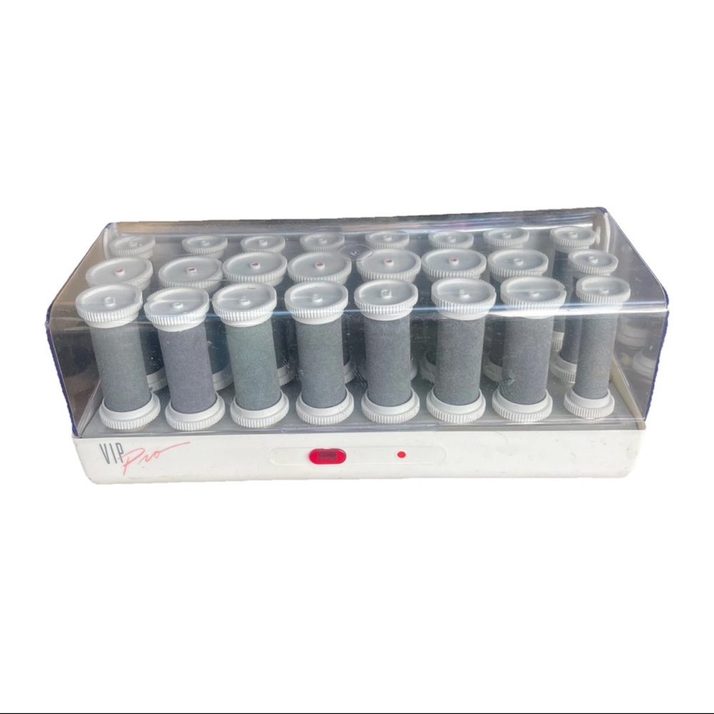 VIP Pro Hot Rollers 24 Curlers Flocked Hair Rollers Mod SS-242R No Clips